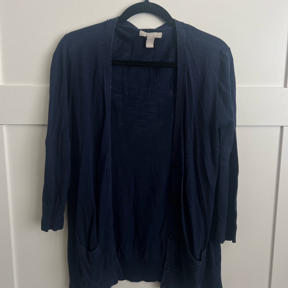 💛 Buy Two, Get One 💛 Banana Republic Navy Blue Cardigan